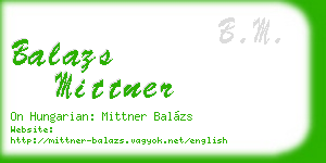 balazs mittner business card